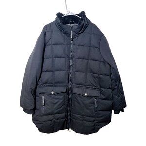 Arctic Expedition Coat Womens 2X Quilted Waterfowl Down Feathers Black Winter